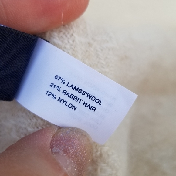 Gap cream scarf wool rabbit hair nylon blend - Picture 4 of 6